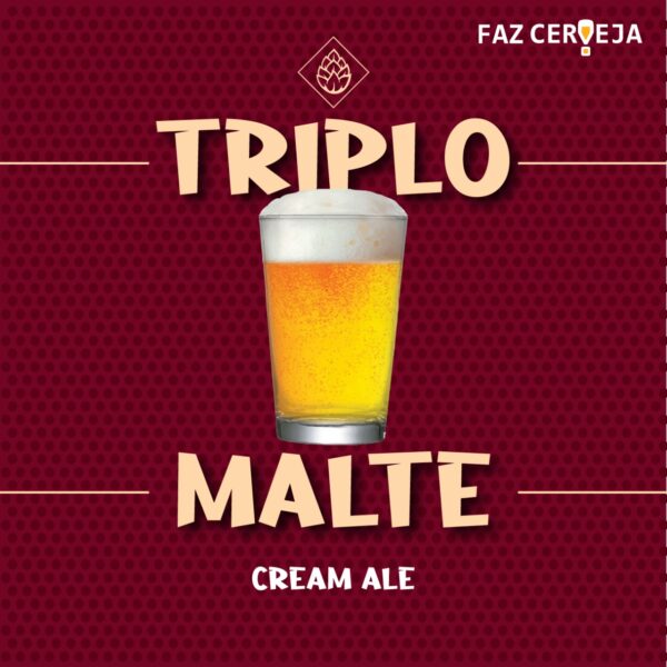 Kit Receita Cerveja 20L Triplo Malte - Cream Ale