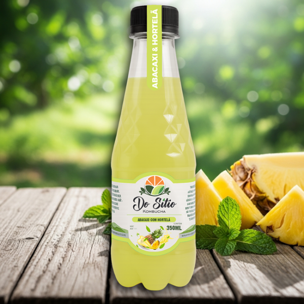Kombucha do Sítio Abacaxi e Hortelã 350ml